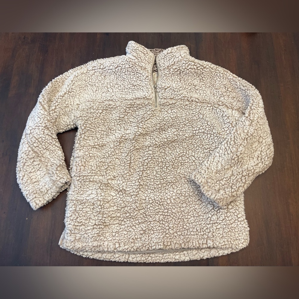Altar'd State Cream and Brown Sherpa Jacket
